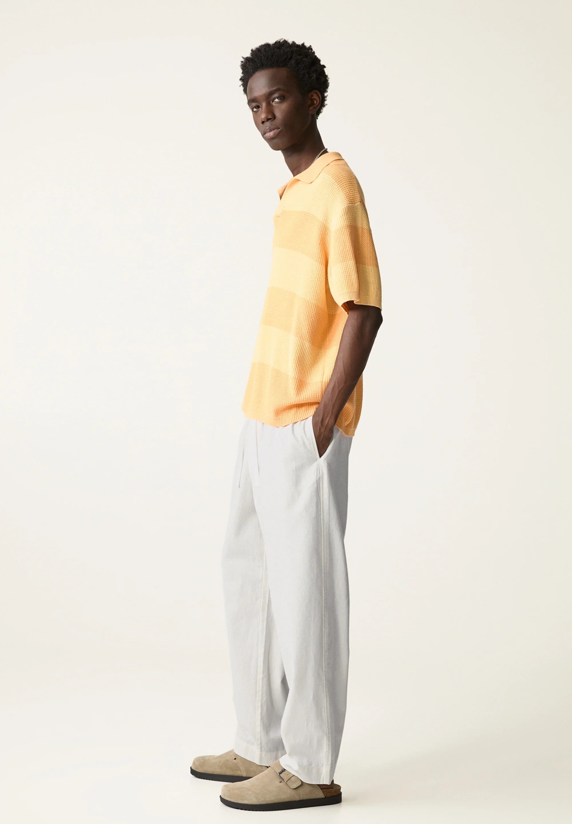 Calça Blend em Linho - Branco