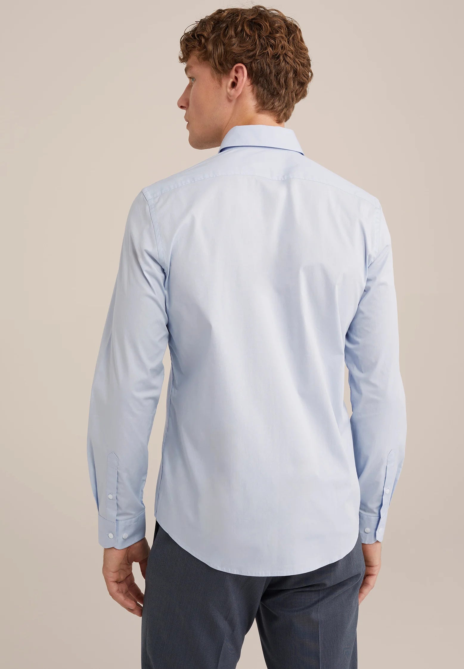 Camisa Social Masculina Alfaiataria Clássica - Azul claro