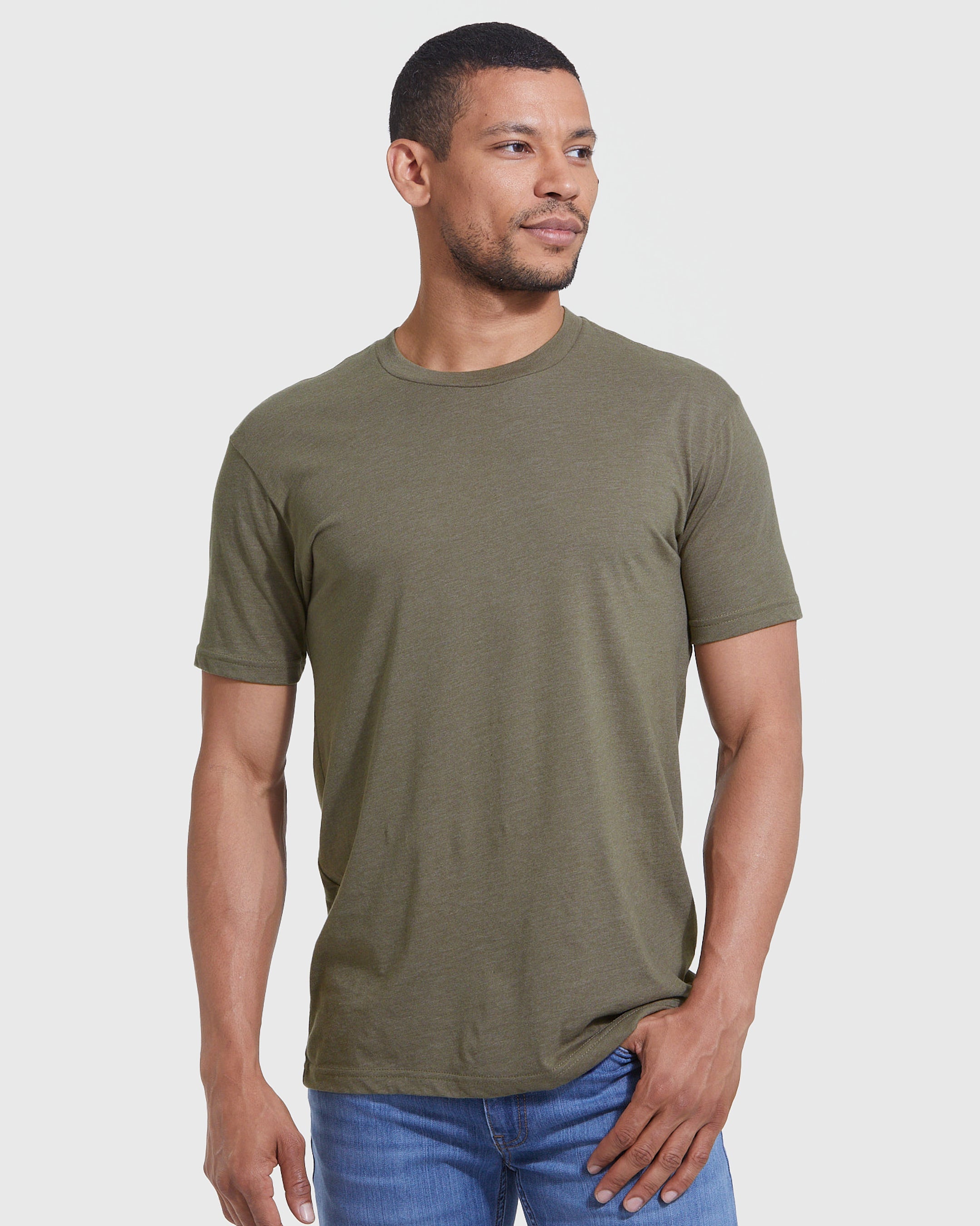 Camiseta Clássica Gola Redonda - Verde claro