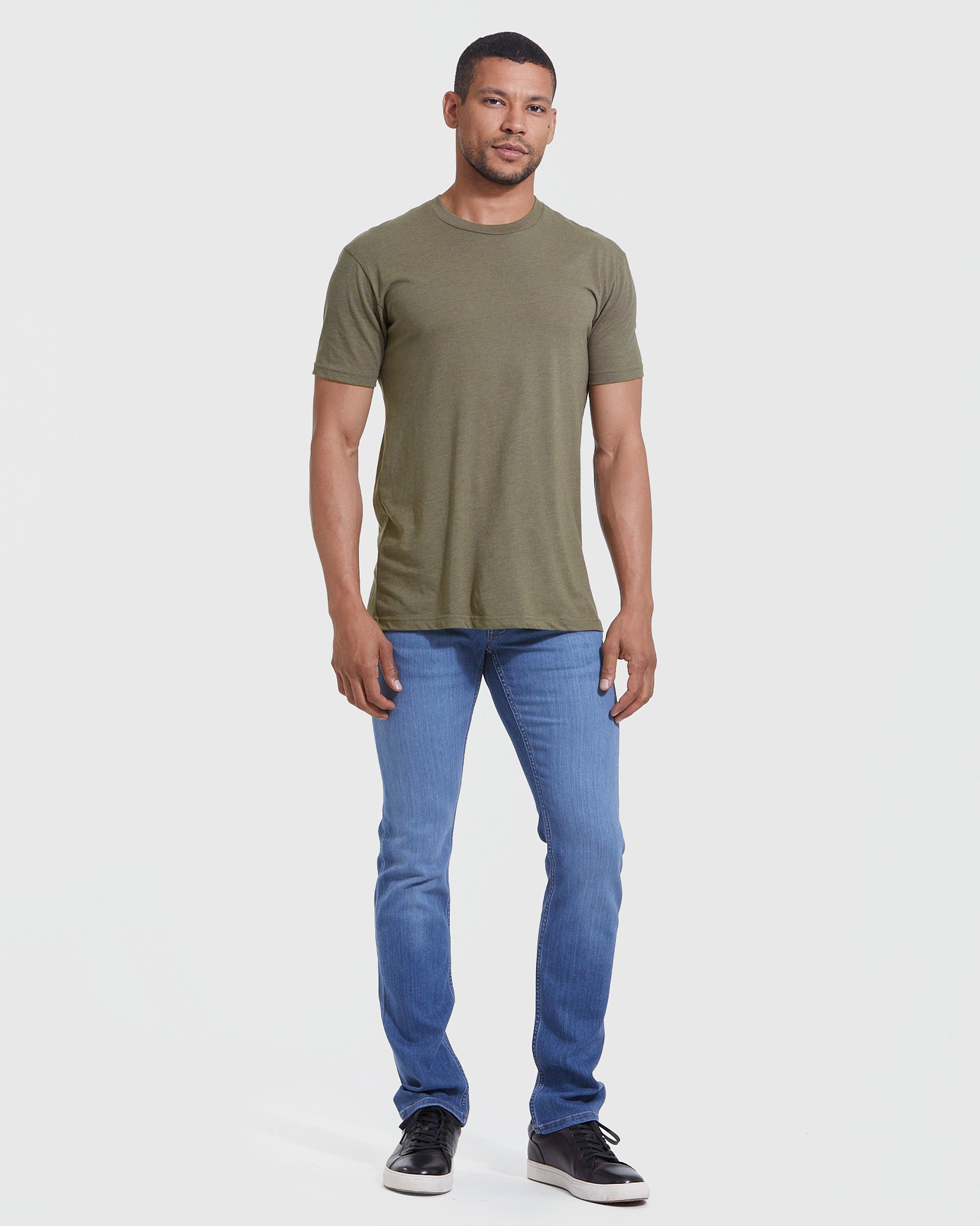 Camiseta Clássica Gola Redonda - Verde claro