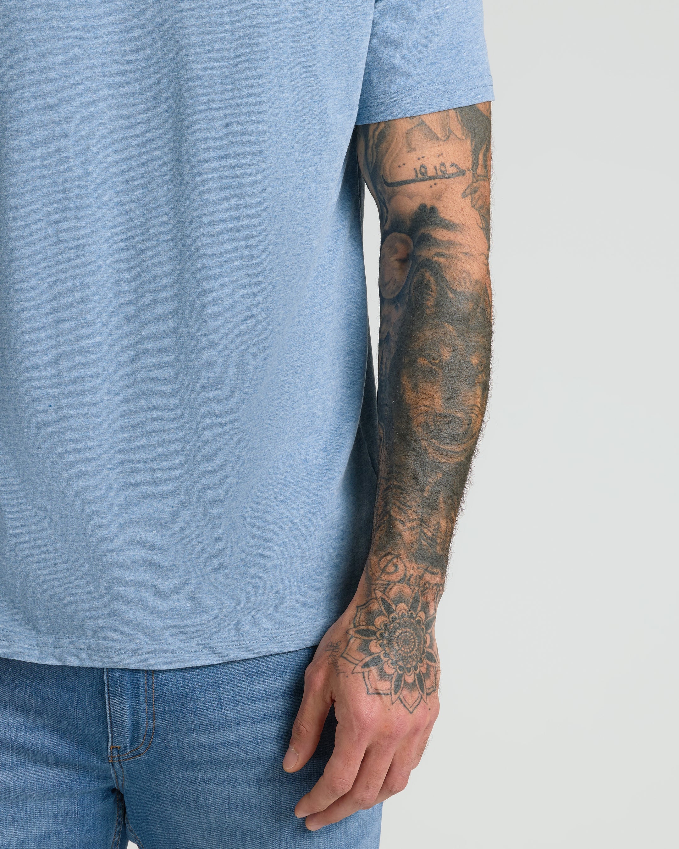 Camiseta Clássica Gola Redonda - Azul Índigo