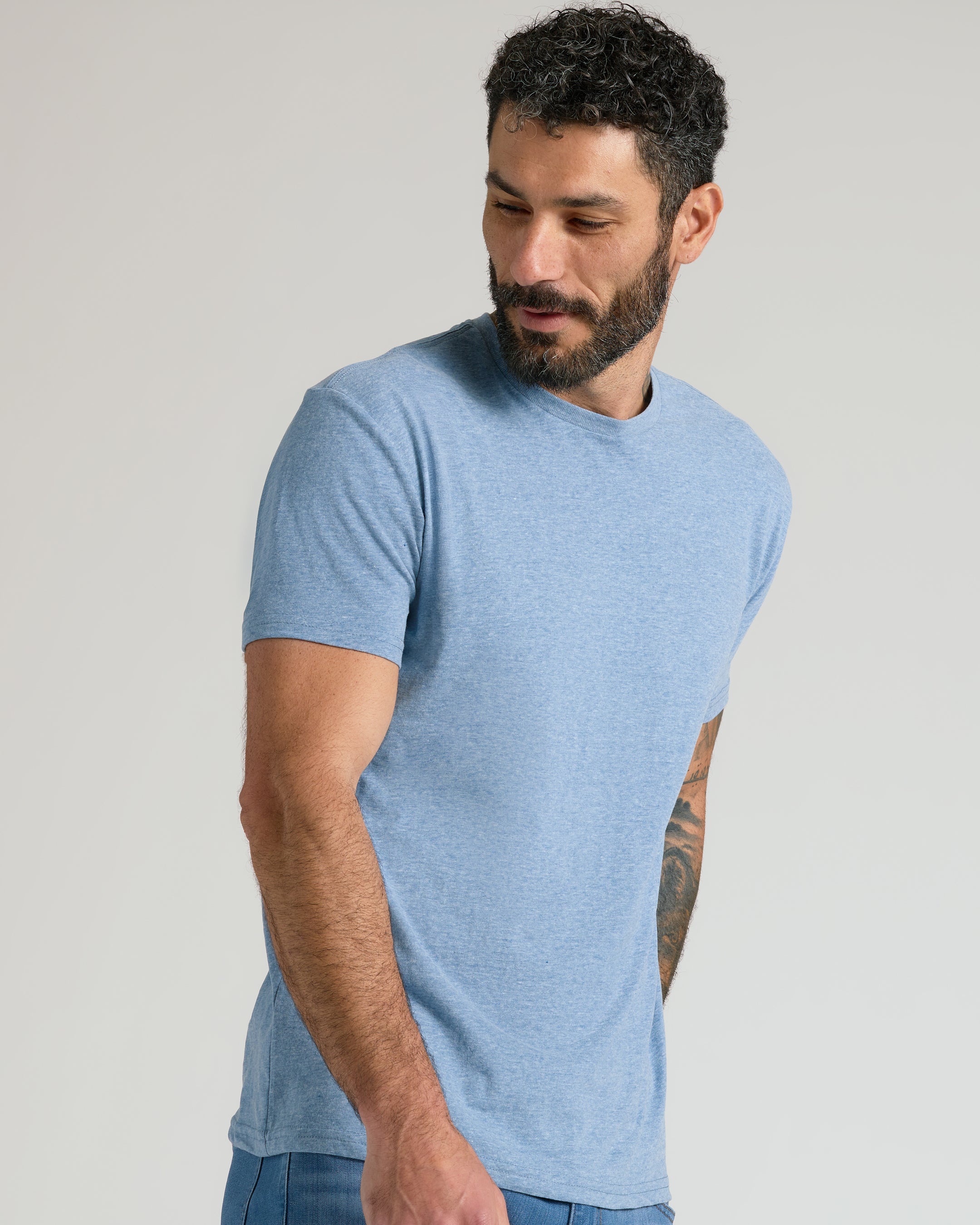 Camiseta Clássica Gola Redonda - Azul Índigo