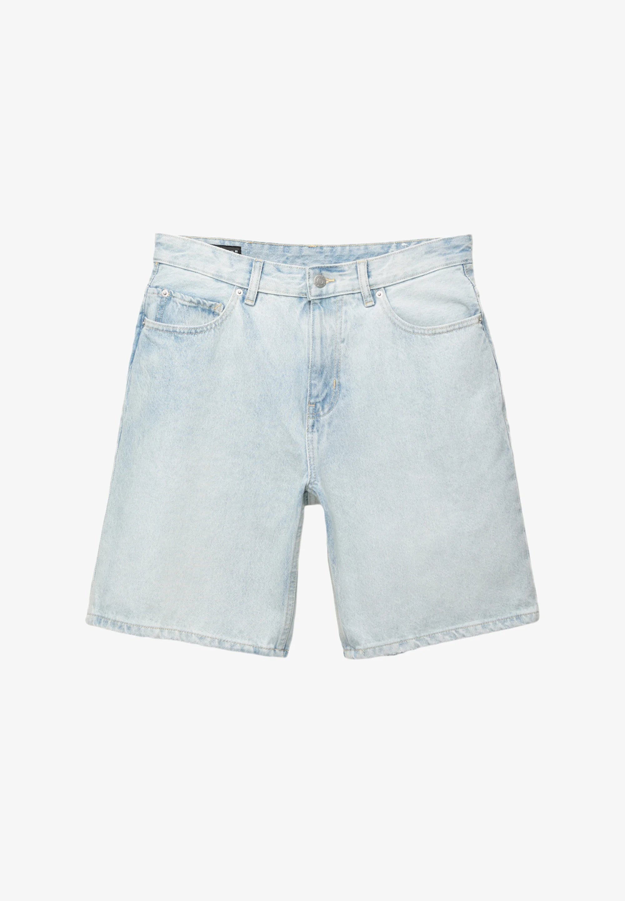 Bermuda Jeans Reta - Azul claro