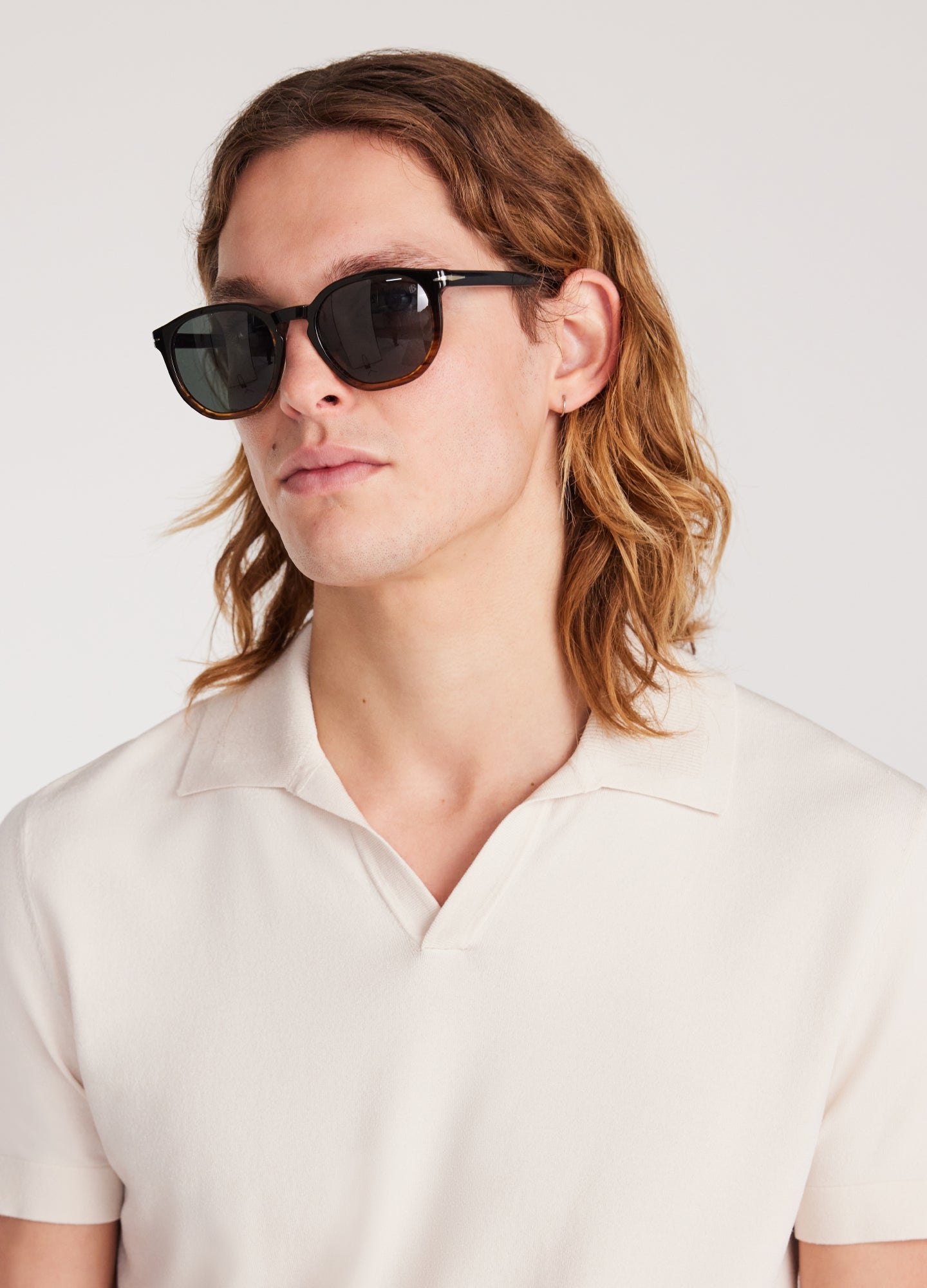 Camisa Gola Polo Canelada - Bege Claro