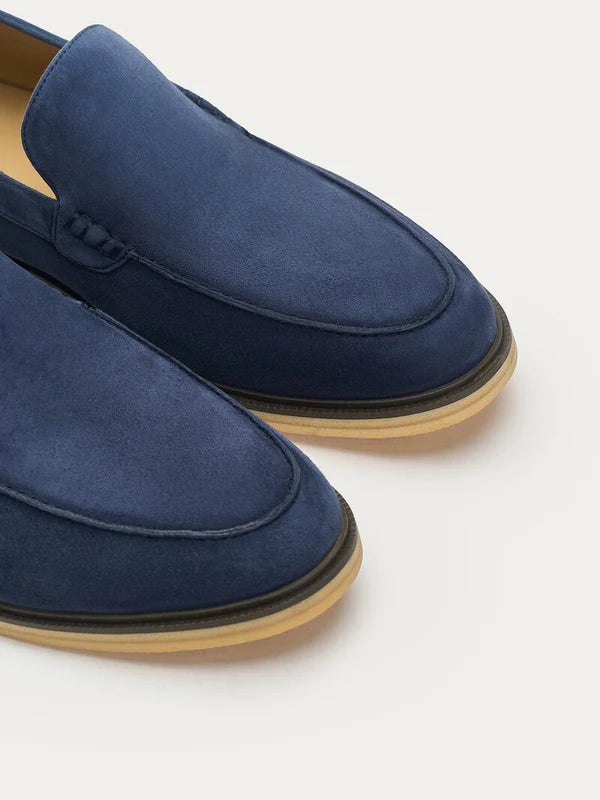 Mocassim Miller em Camurça - Azul marinho