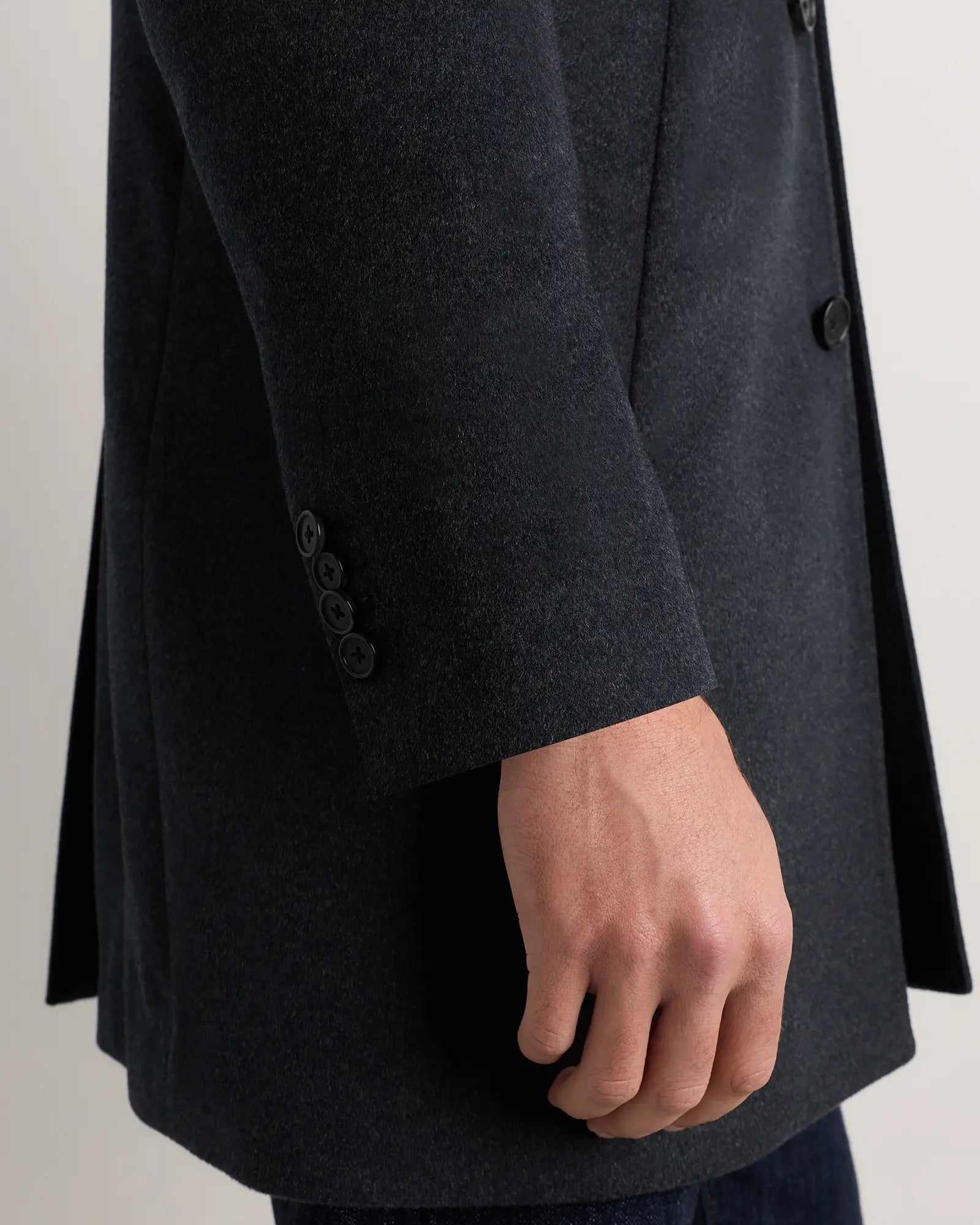 Casaco Sobretudo Masculino Longo - Cinza escuro
