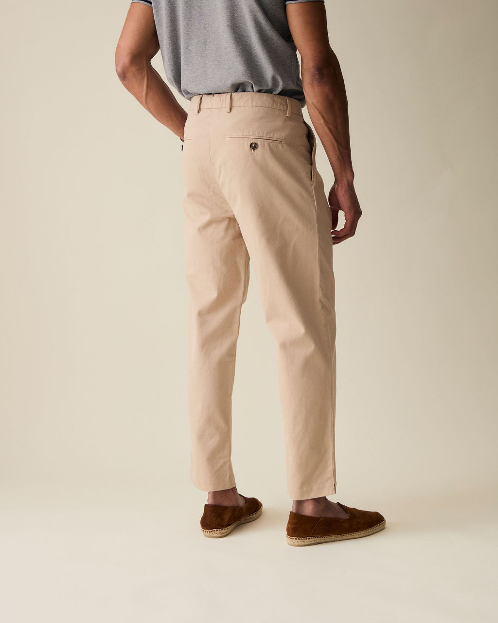 Calça Reta em Linho - Creme