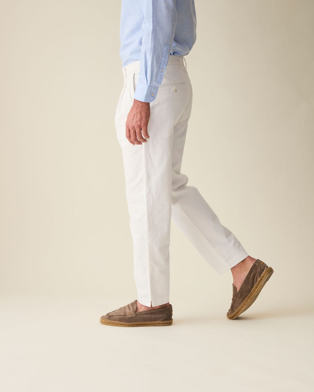 Calça Reta em Linho - Branco