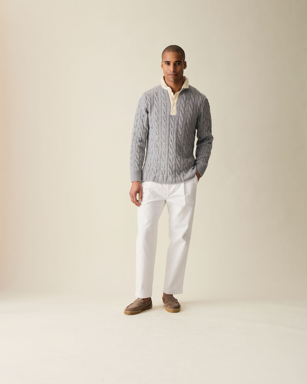 Calça Reta em Linho - Branco