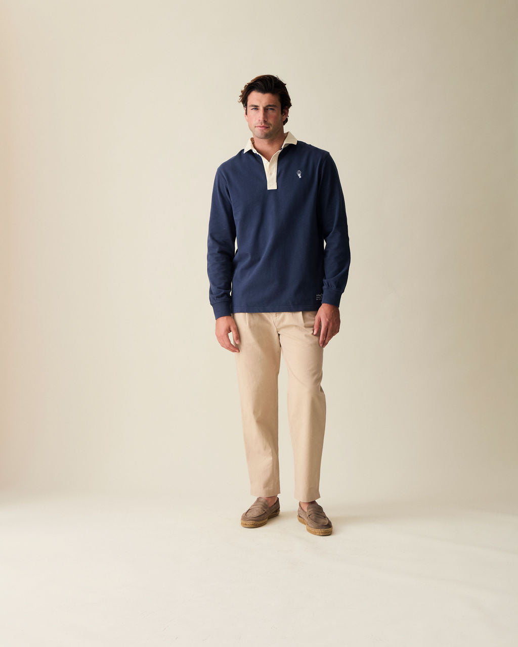 Calça Reta em Linho - Creme