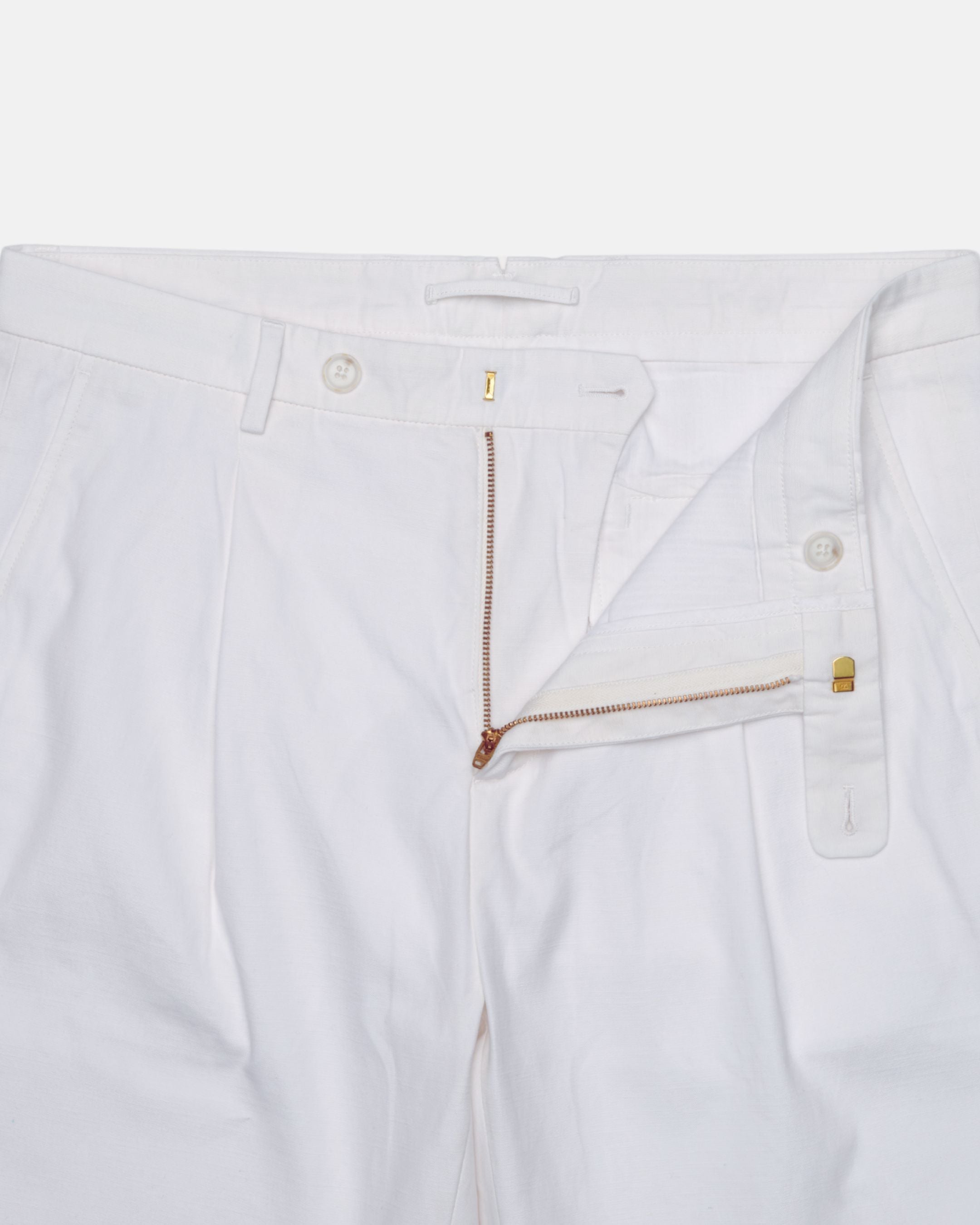 Calça Reta em Linho - Branco
