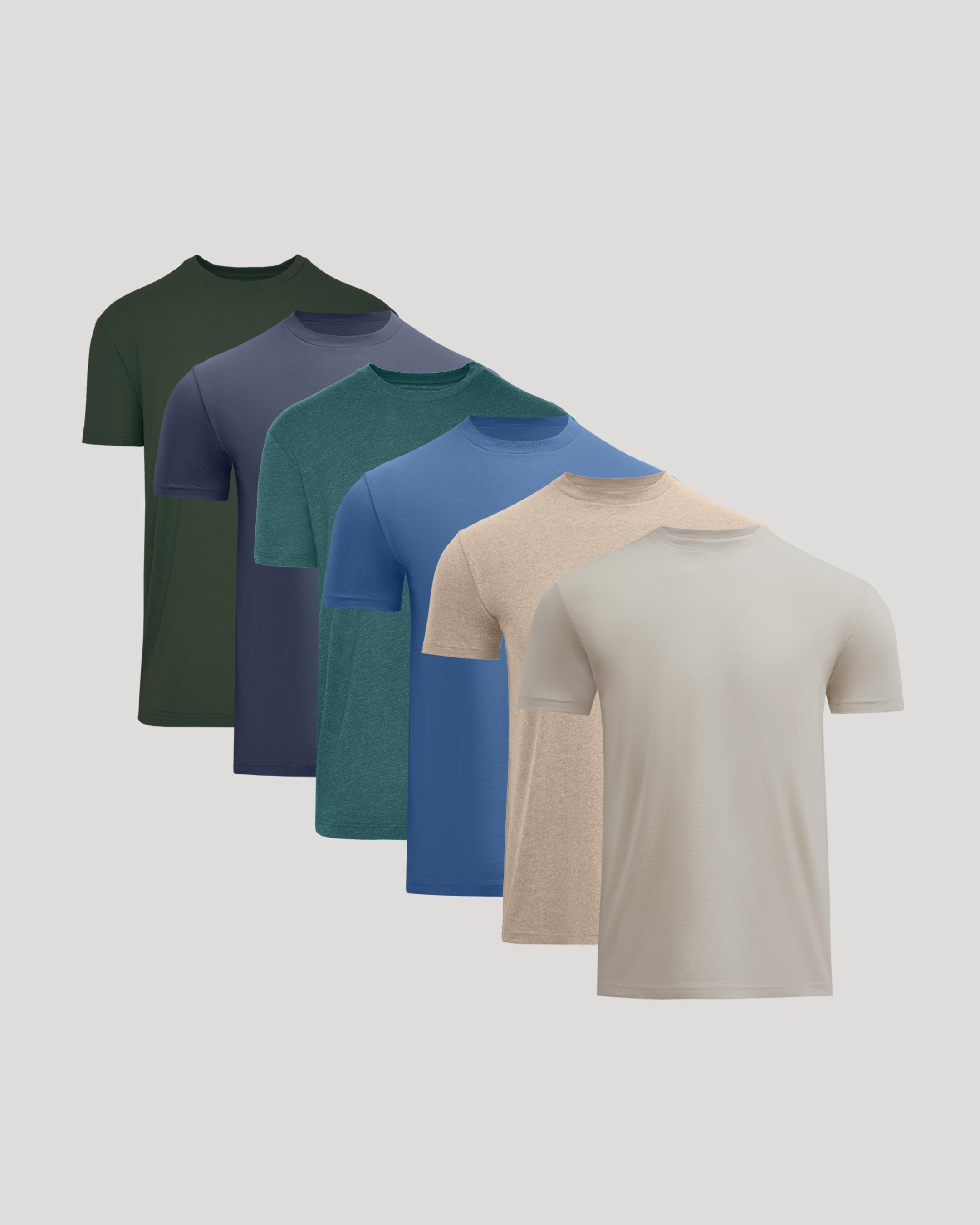 Kit com 6 Camisetas Gola Redonda Algodão Pima