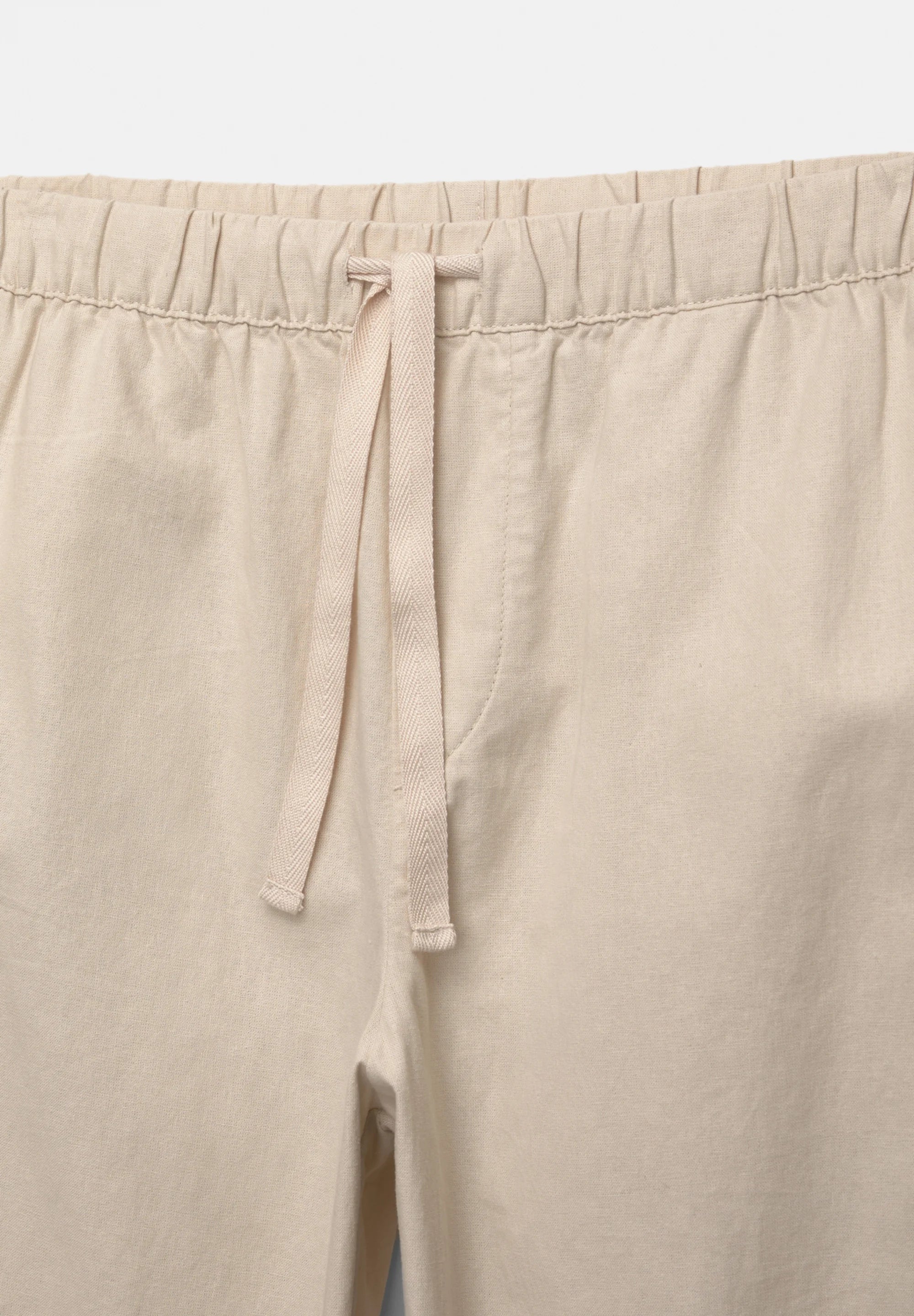 Calça Blend em Linho - Bege