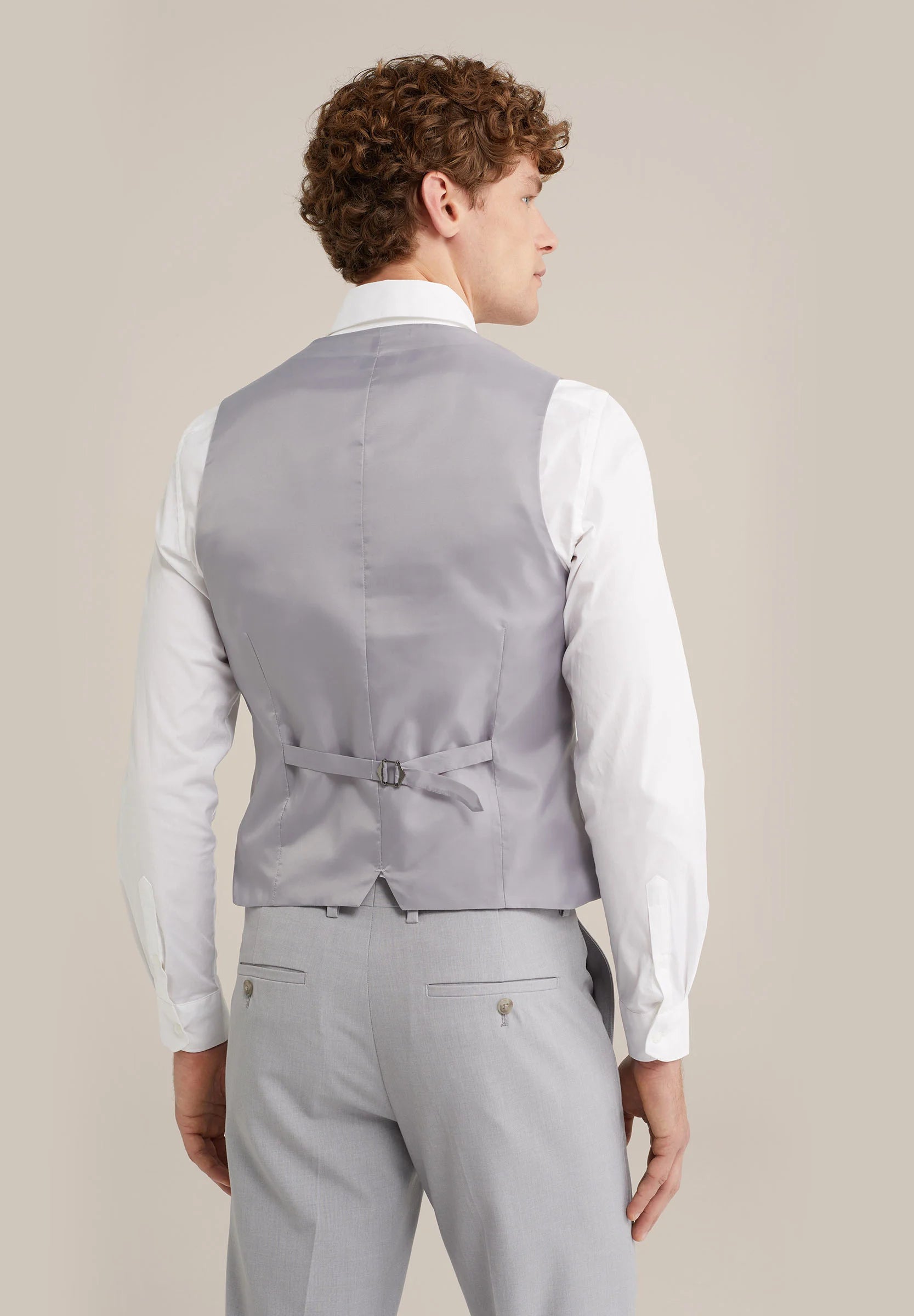 Colete Regular Fit Alfaiataria Masculino - Cinza