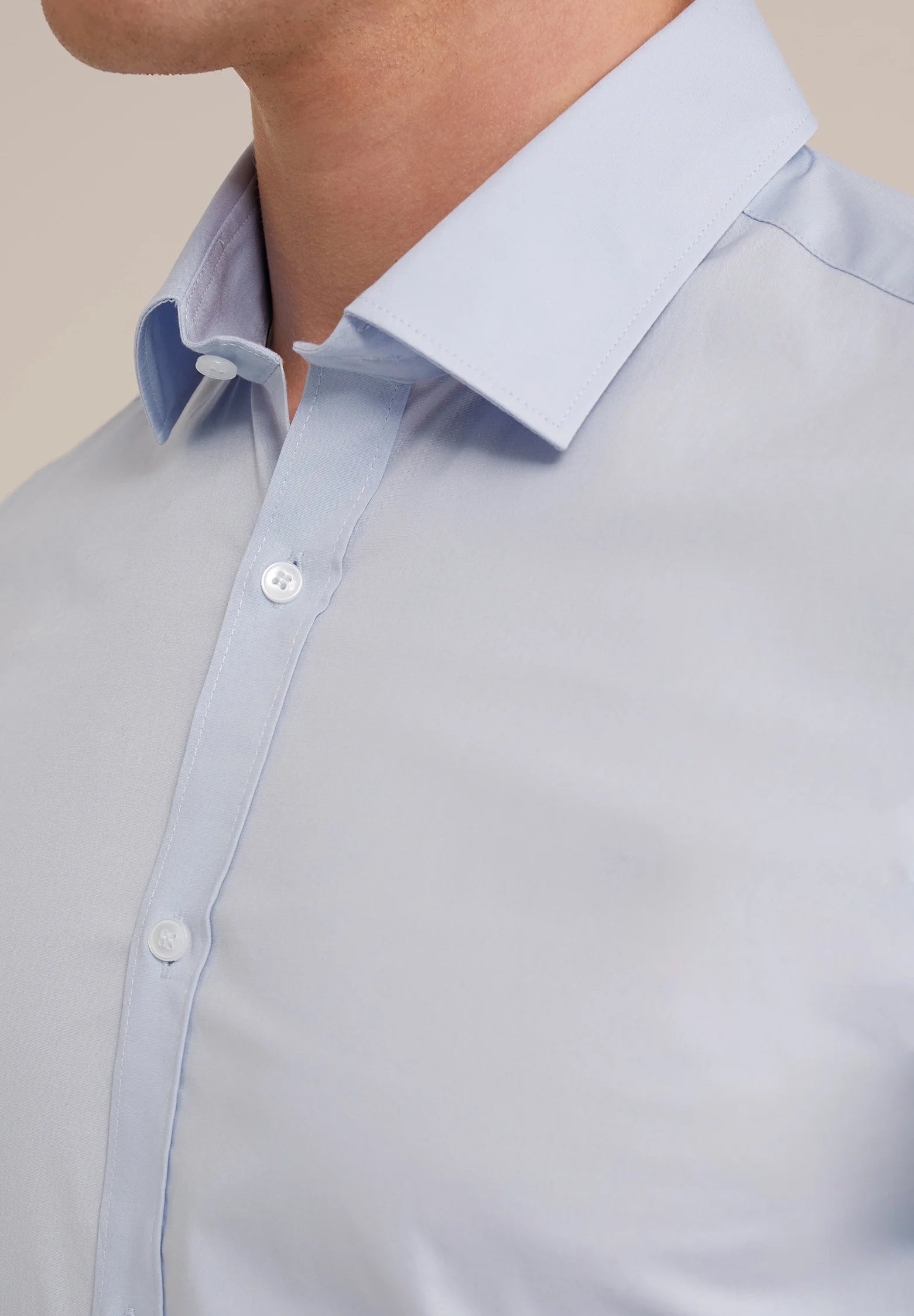 Camisa Social Masculina Alfaiataria Clássica - Azul claro