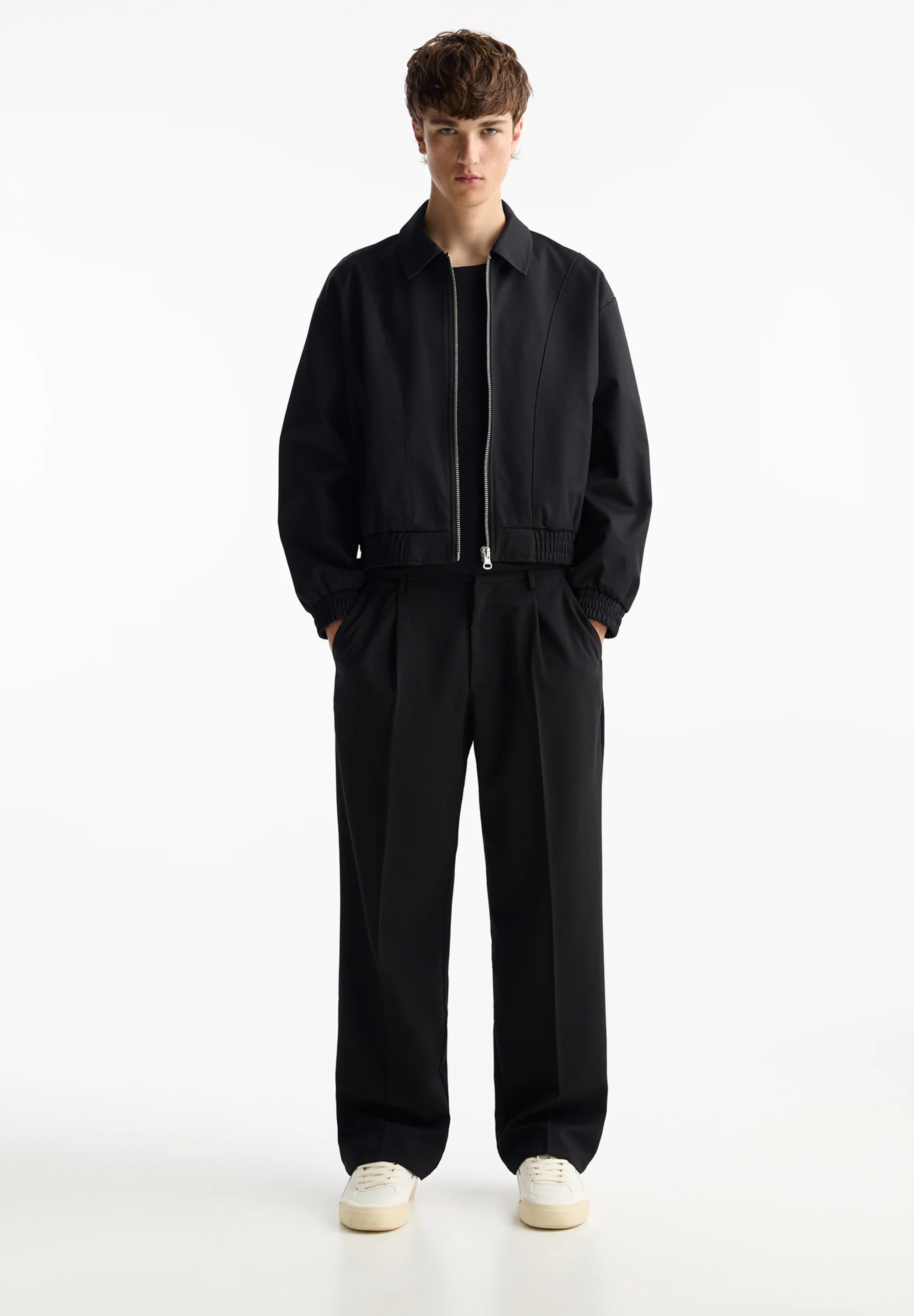 Calça Wide Fit Casual - Preto