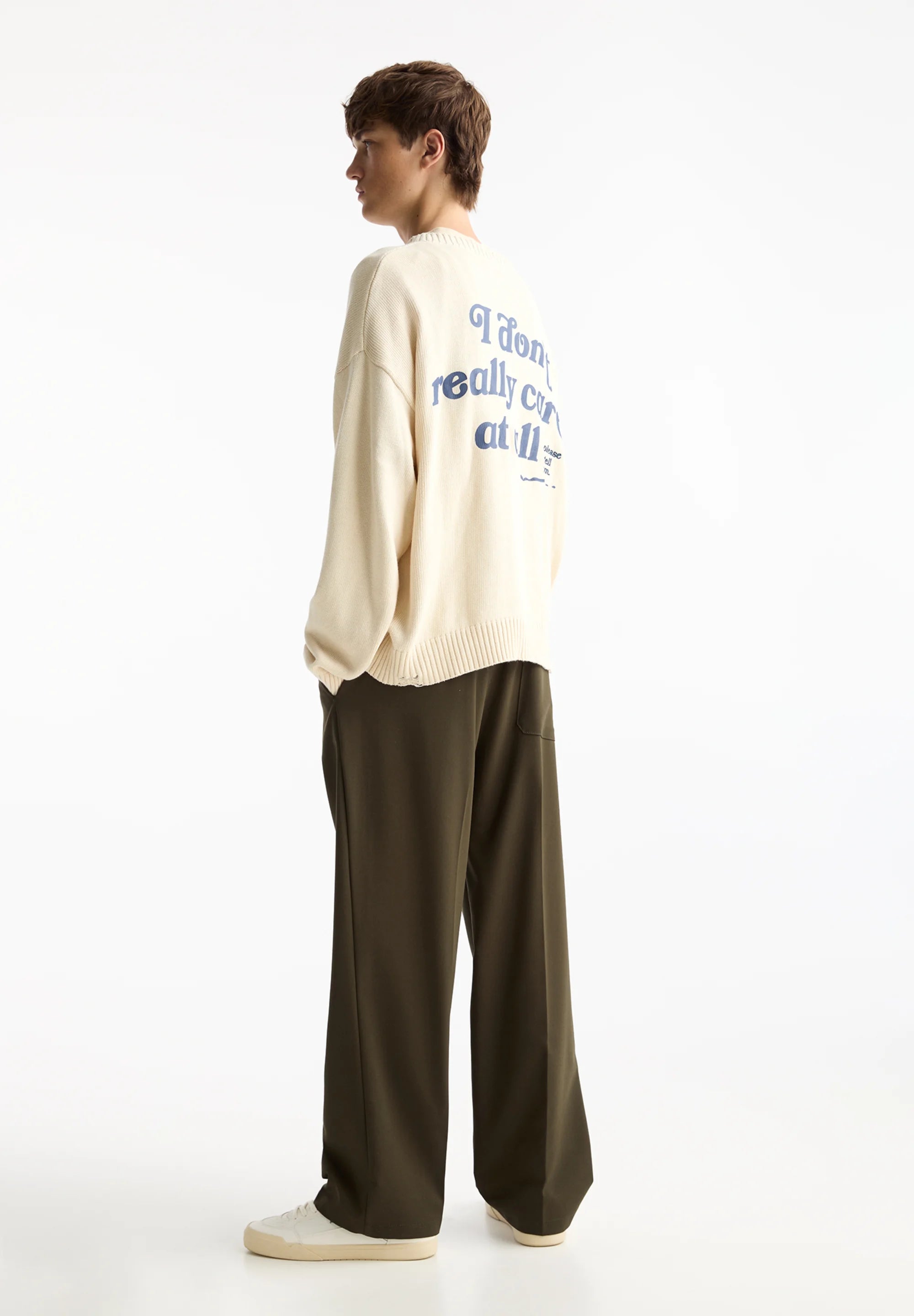 Calça Wide Fit Casual - Caqui