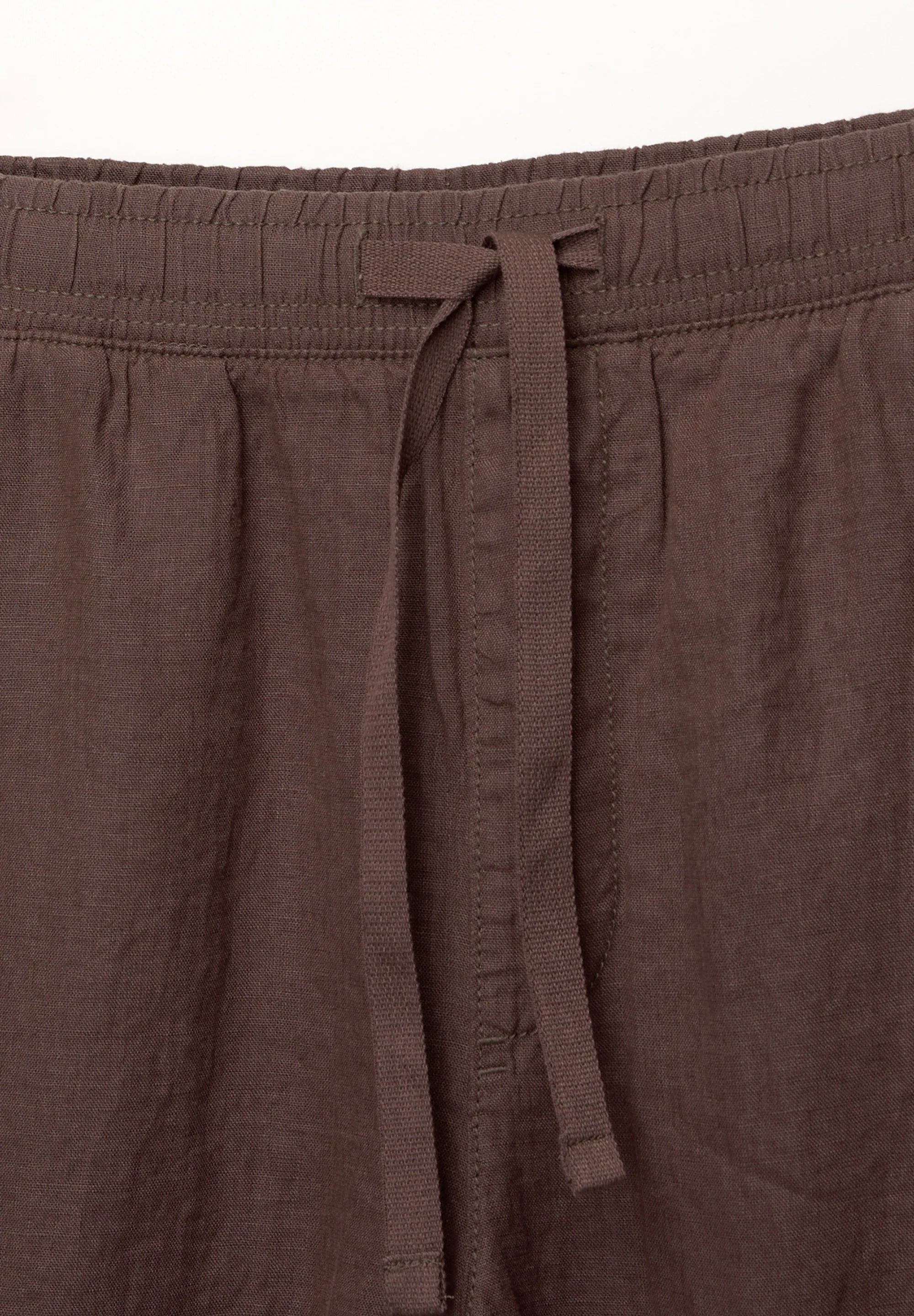 Calça Blend em Linho - Marrom