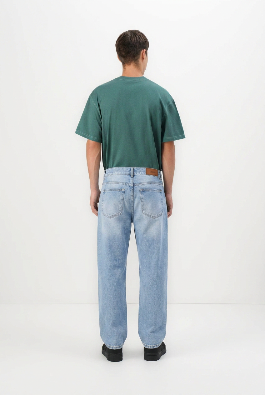 Calça Jeans Baggy - Azul claro