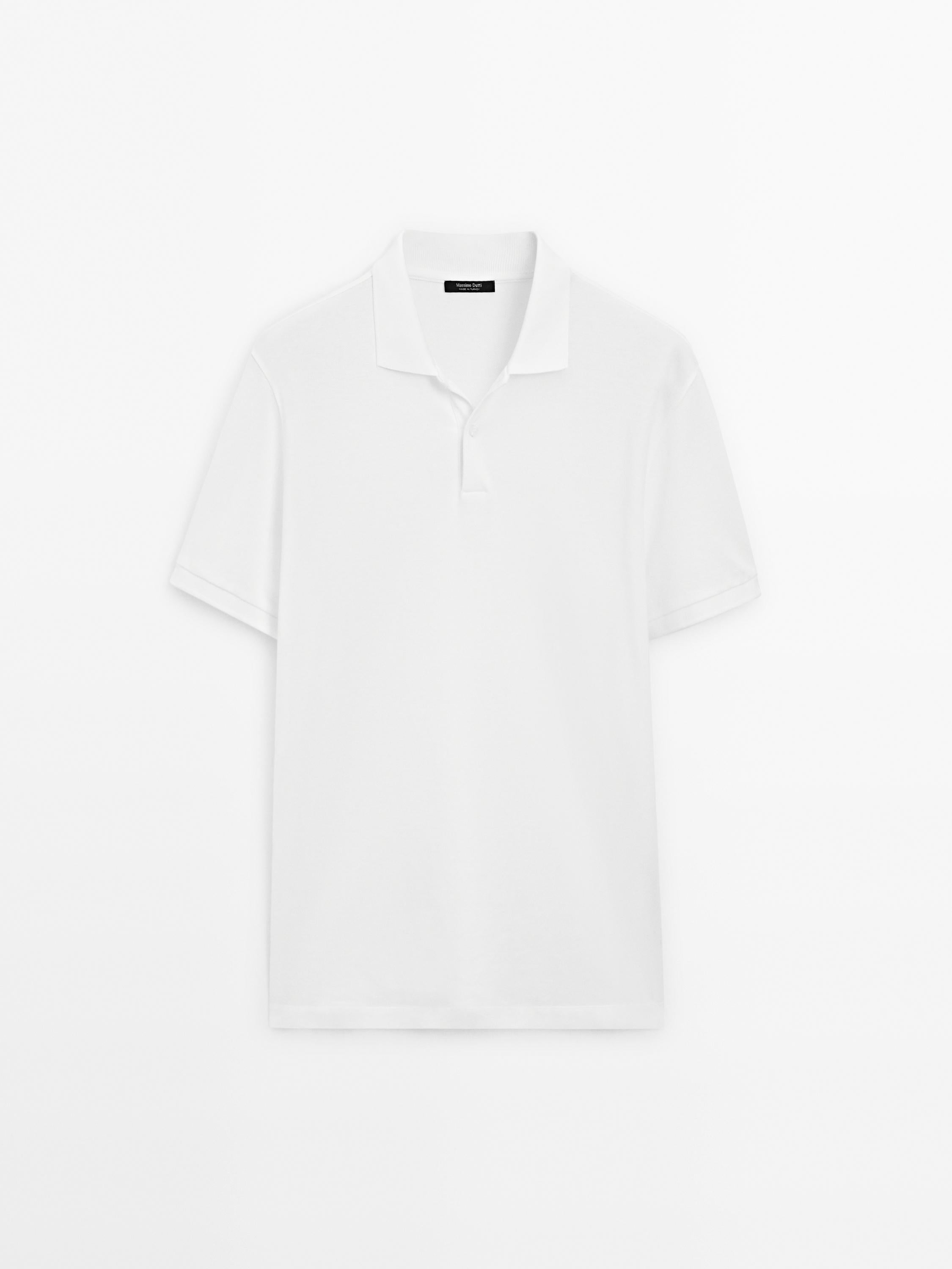 Camisa Polo com Microestrutura em Piquê