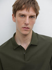 Camisa Polo com Microestrutura em Piquê