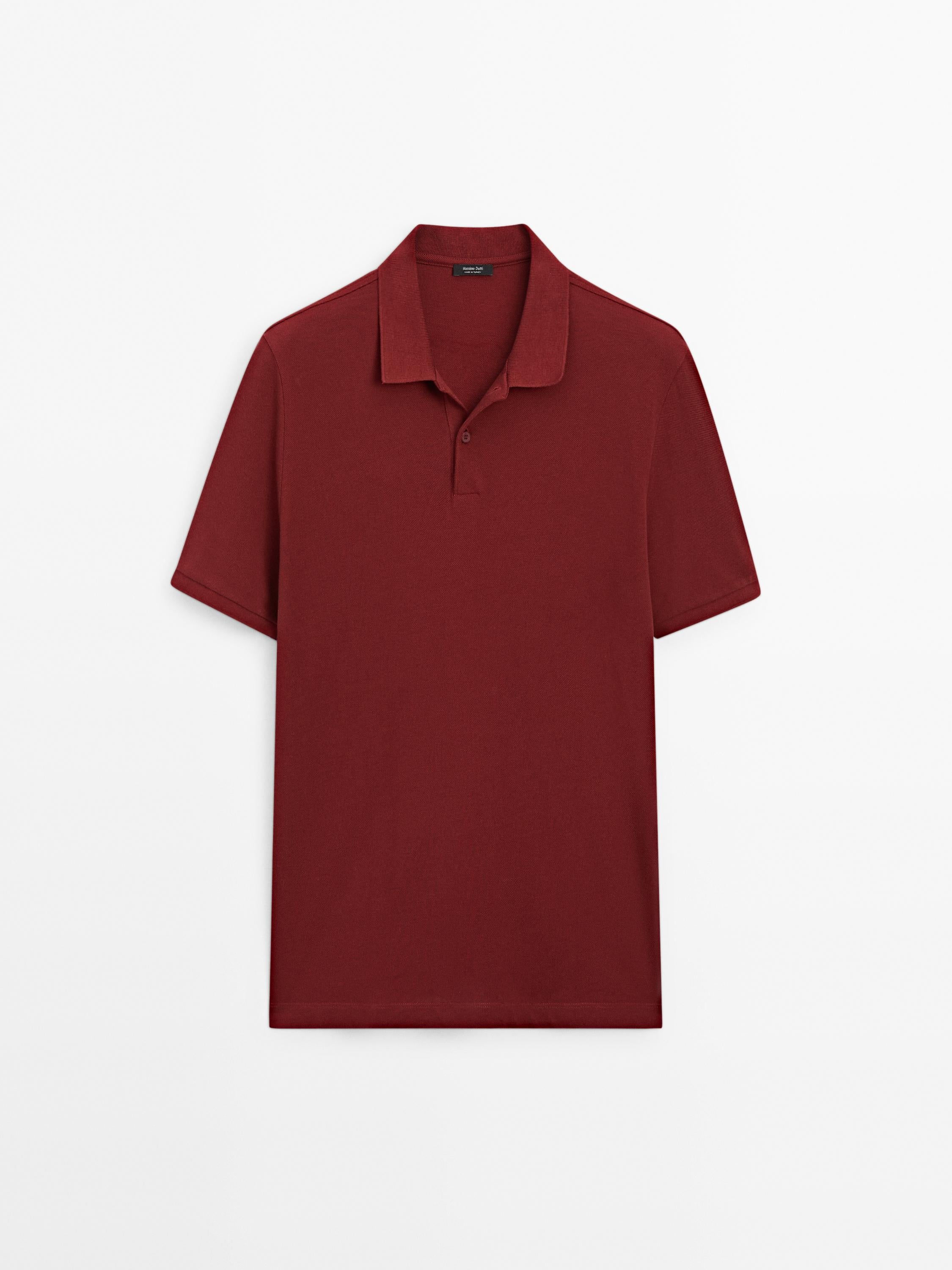 Camisa Polo com Microestrutura em Piquê