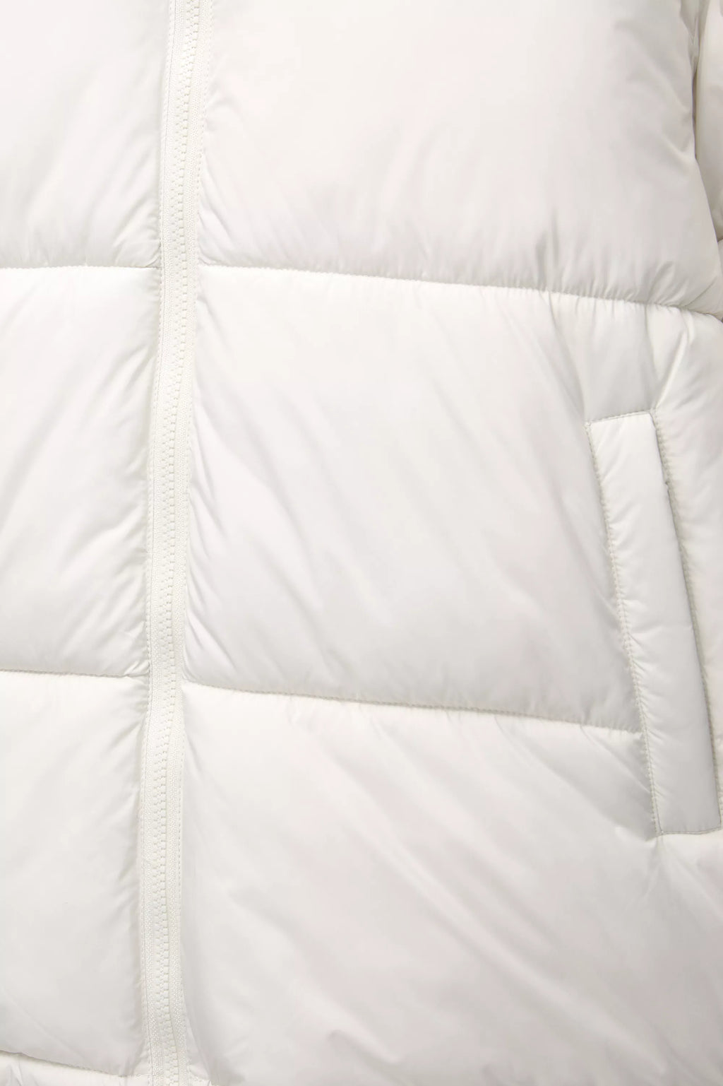 Jaqueta Puffer Blend com Capuz - Branco