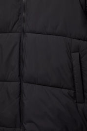 Jaqueta Puffer Blend com Capuz - Preto