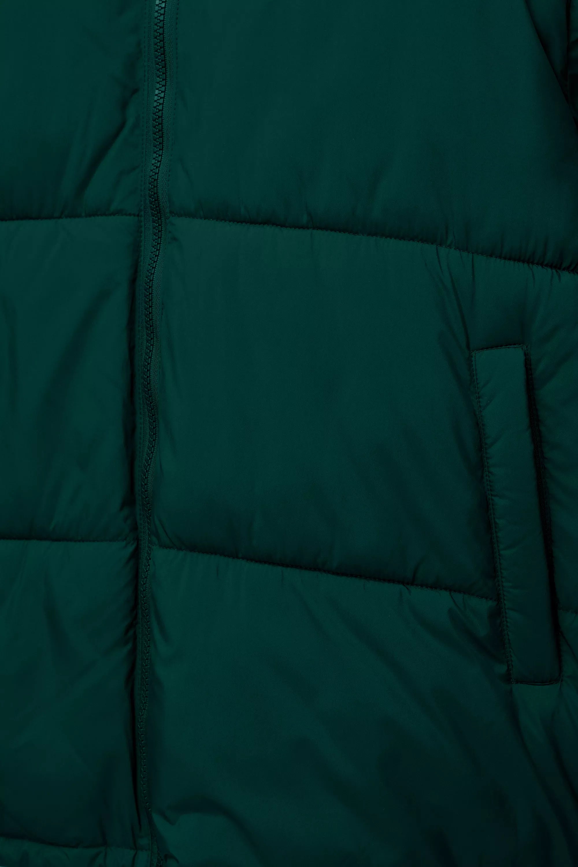 Jaqueta Puffer Blend com Capuz - Verde