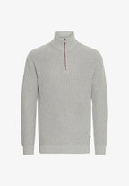 Suéter Masculino Gola Troyer com Ziper - Cinza
