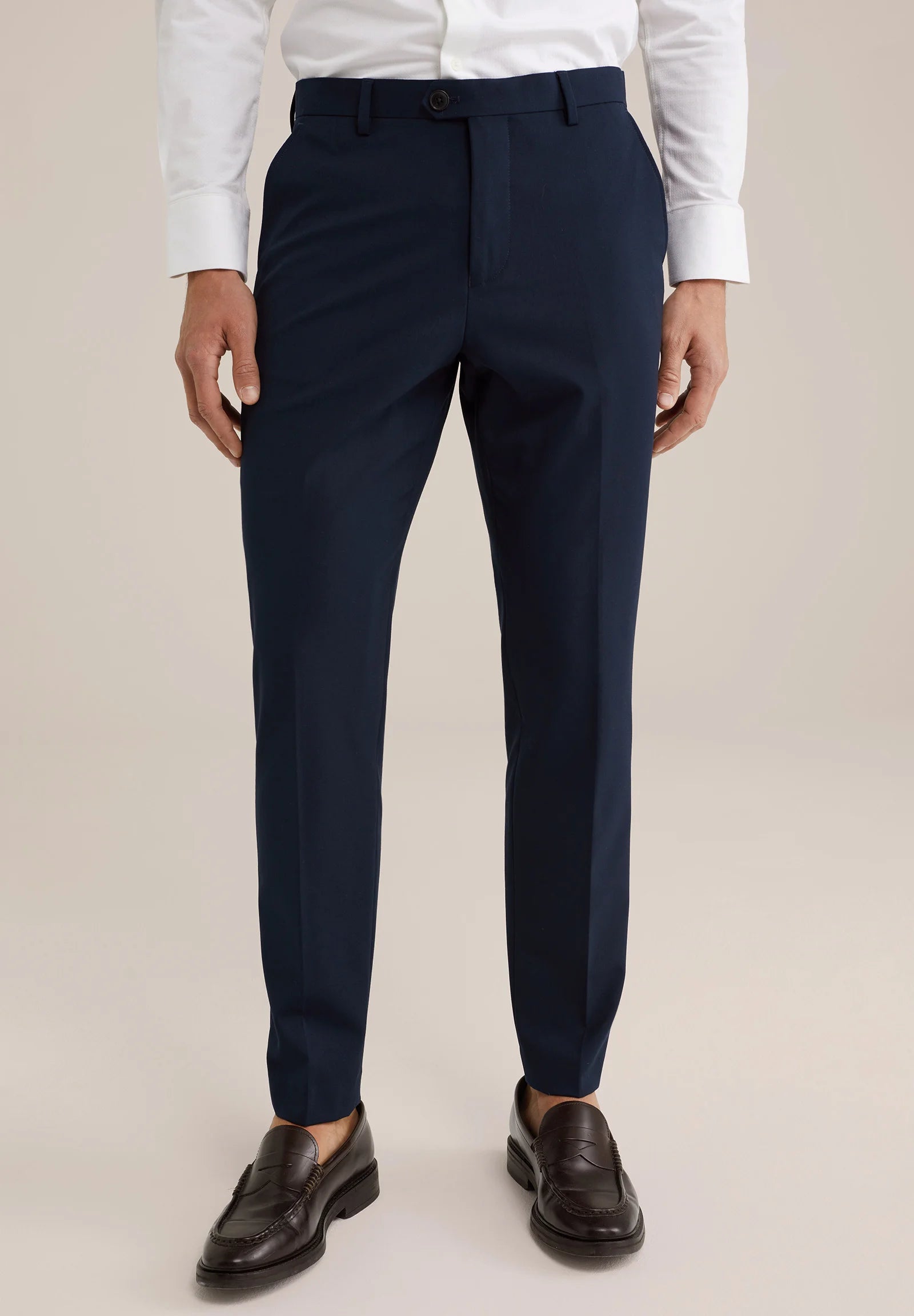 Calça de Alfaiataria Regular Fit - Azul marinho
