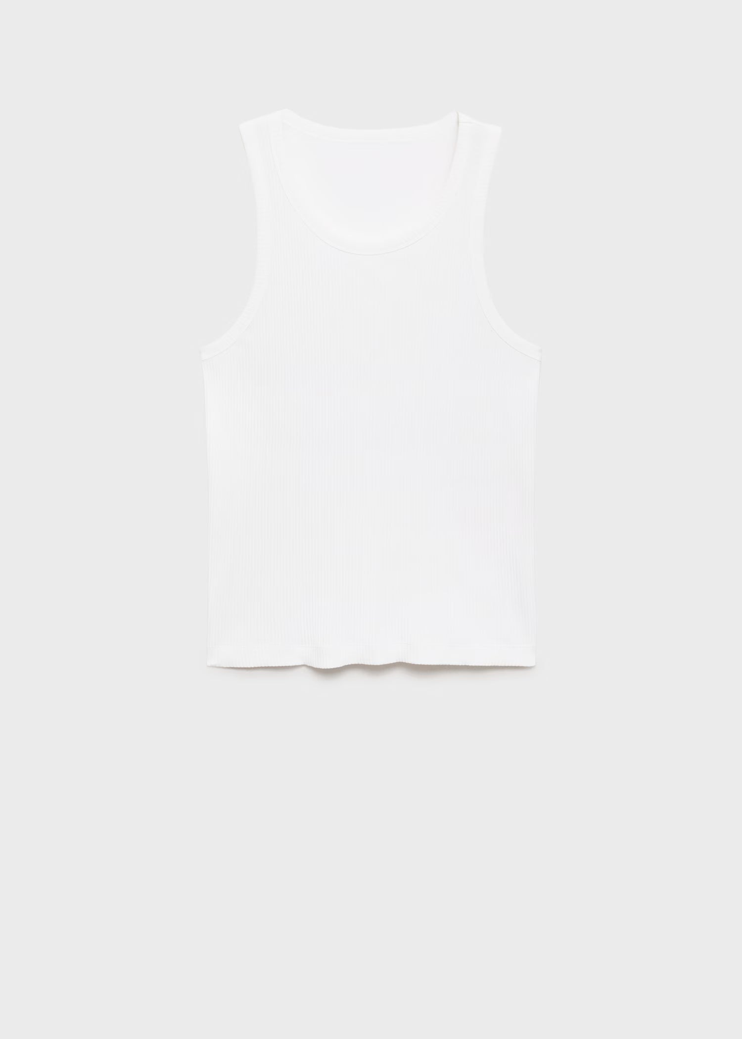 Regata Básica Canelada - Branco