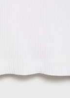 Regata Básica Canelada - Branco