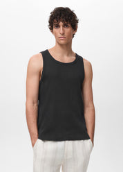 Regata Básica Canelada - Preto