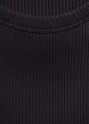 Regata Básica Canelada - Preto