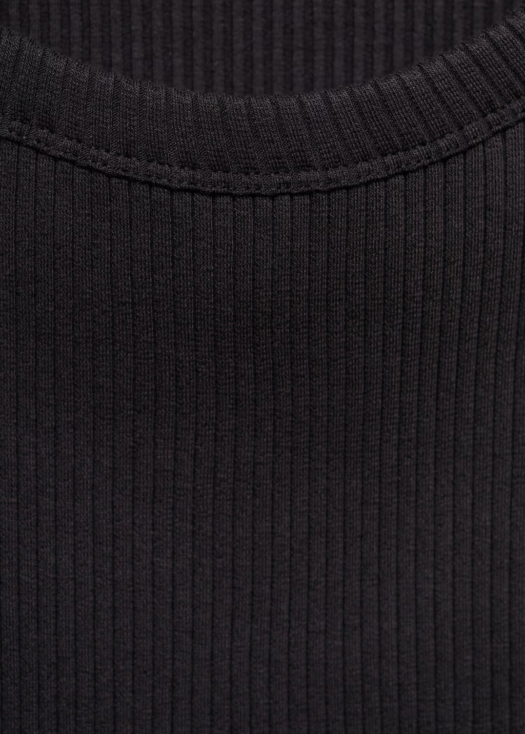 Regata Básica Canelada - Preto