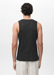 Regata Básica Canelada - Preto