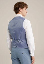 Colete Regular Fit Alfaiataria Masculino - Azul claro