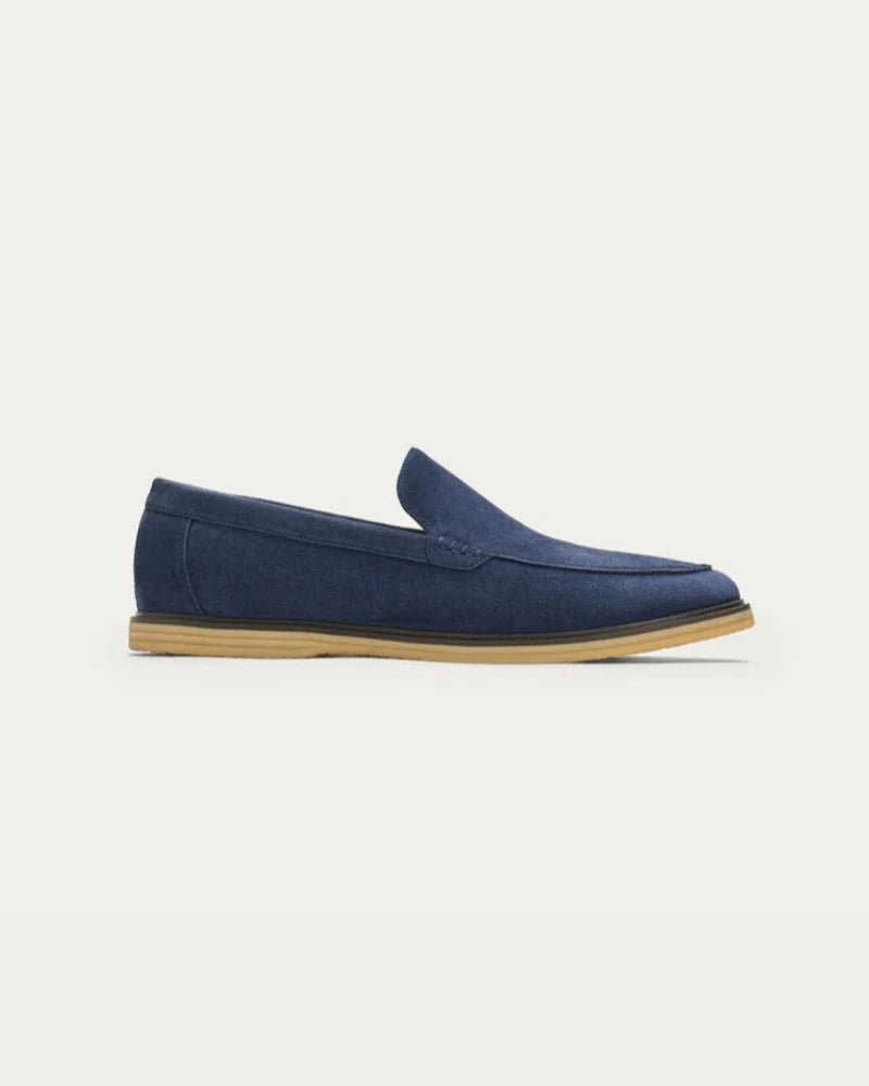 Mocassim Miller em Camurça - Azul marinho