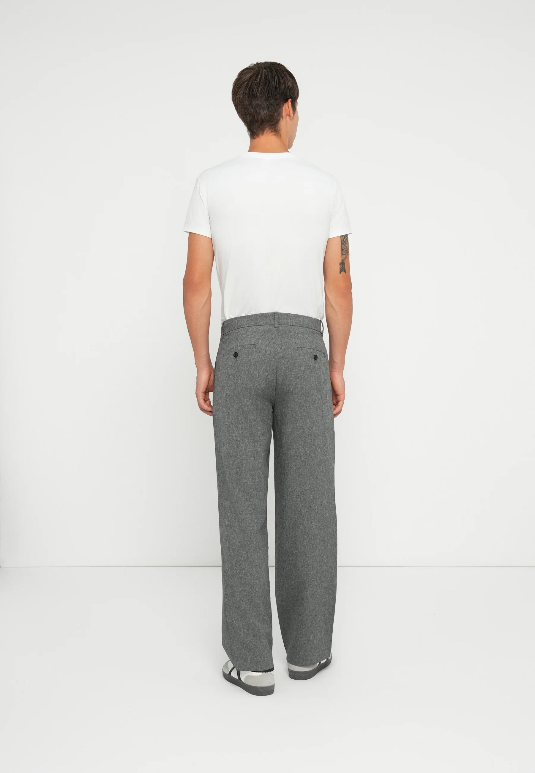 Calça Social Masculina Alfaiataria Premium Fit - Cinza escuro