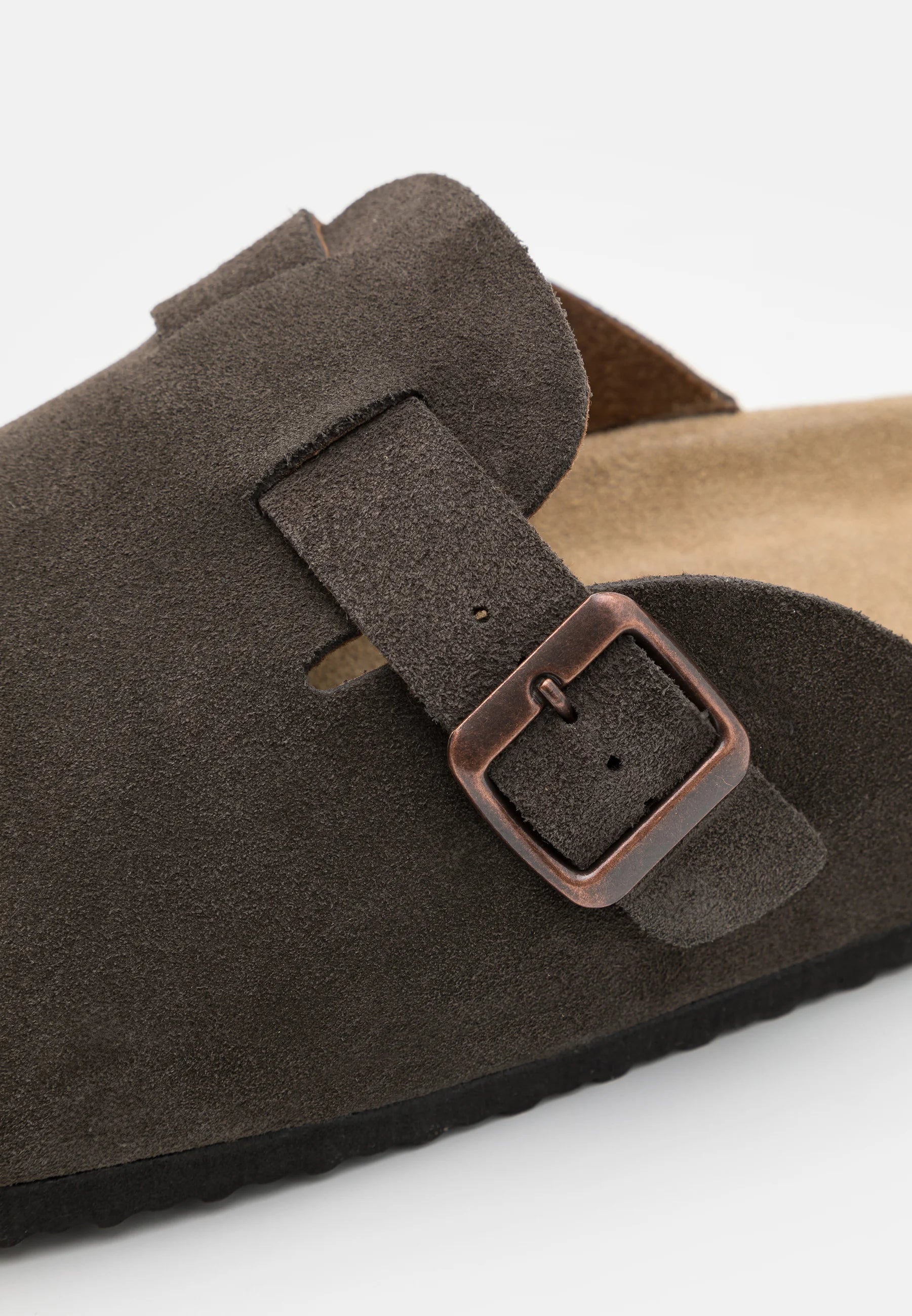 Sandália Masculina em Camurça - Marrom escuro