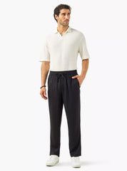 Camiseta Polo Tricot Texturizada - Branco