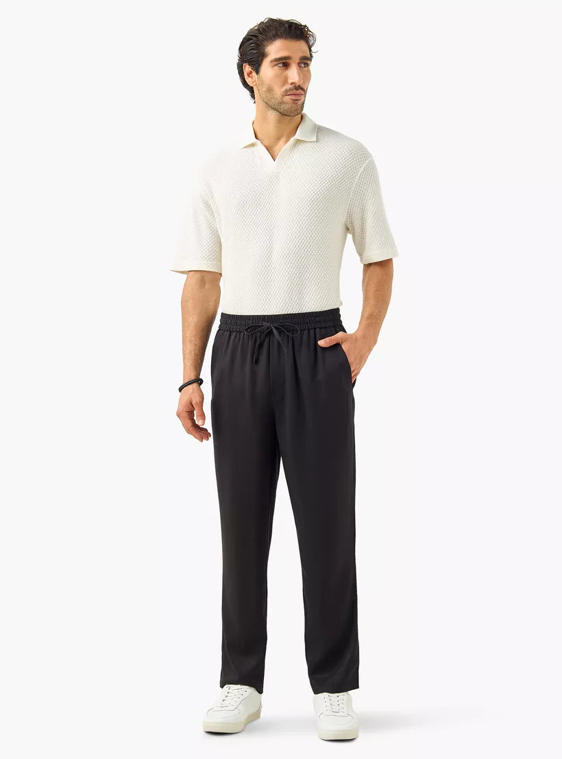 Camiseta Polo Tricot Texturizada - Branco