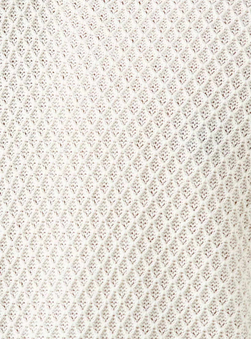 Camiseta Polo Tricot Texturizada - Branco