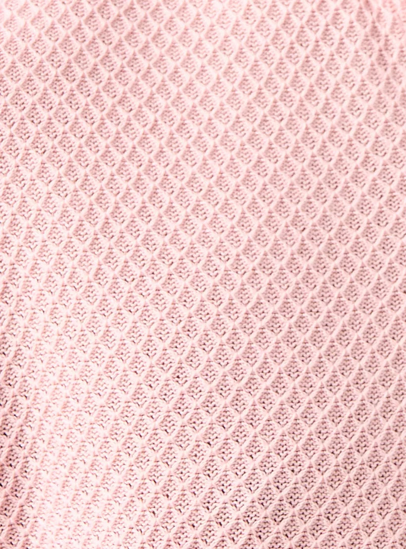 Camiseta Polo Tricot Texturizada - Rosa