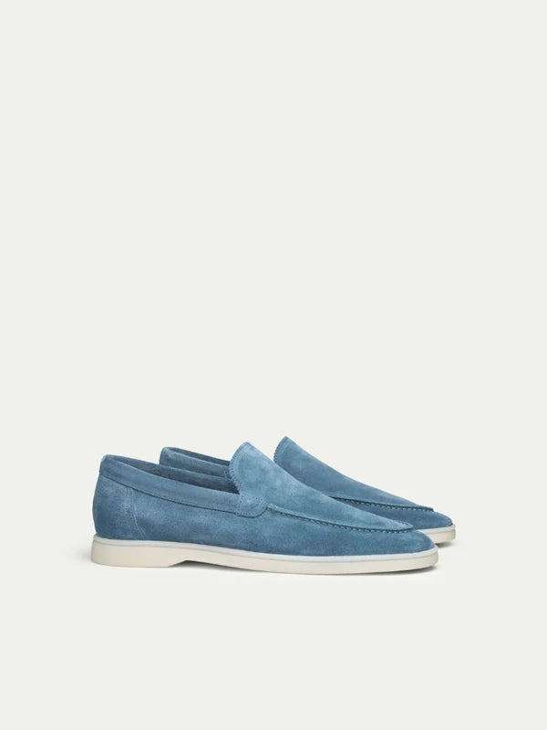 Mocassim Miller em Camurça - Azul oceano