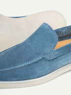 Mocassin de Camurça - Azul oceano