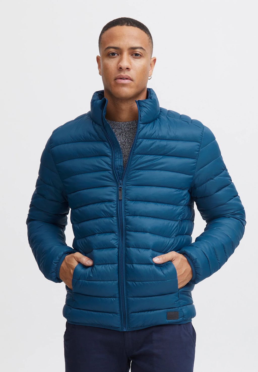 Jaqueta Puffer Ultraleve em Poliamida - Azul