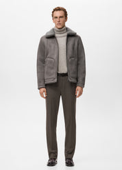 Casaco Reversível com Interior de Velocino - Cinza