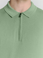 Camisa Polo com Zíper - Verde